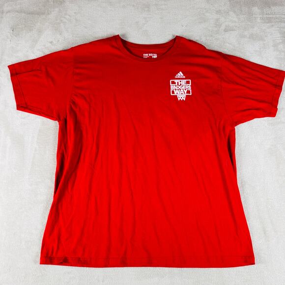 Wisconsin Badgers Shirt Men‎ 2XL Adidas Final Four Short Sleeve Basketball NCAA - Picture 1 of 9